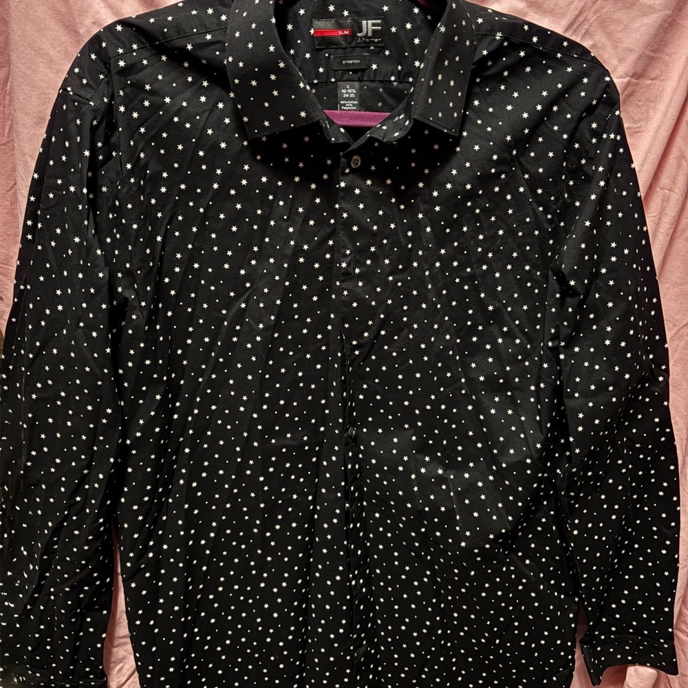 JF J.Ferrar Black Star Pattern Blouse